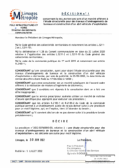 Décision n°1 concernant la déclaration sans suite d'un marché afférent à l'étude structurelle pour des travaux d'aménagements de bureaux et construction d'un abri véhicule d'exploitation