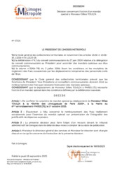 Décision concernant l'octroi d'un mandat spécial à Monsieur Gilles TOULZA