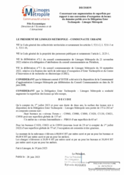 Décision concernant une augmentation de superficie par rapport à une convention d'occupation de locaux du domaine public avec la Délégation Ester Technopole - Limoges Métropole
