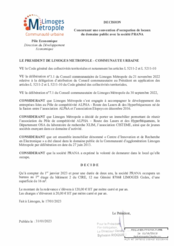 Décision concernant une convention d’occupation de locaux du domaine public avec la société PRANA
