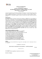 Ajustements des autorisations de programmes - crédits de paiements