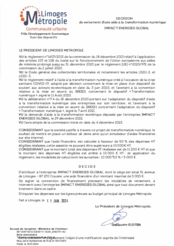 Décision de versement d'une aide à la transformation numérique IMPACT ENERGIES GLOBAL