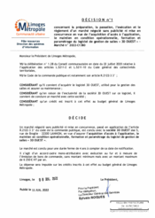 Décision n°1 concernant un marché négocié sans publicité ni mise en concurrence en vue de l'acquisition d'accès à l'application du logiciel de gestion de salles « 3D OUEST » - Marché n°2022-C1380
