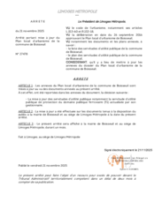 Arrêté portant mise à jour du Plan local d’urbanisme de la commune de Boisseuil