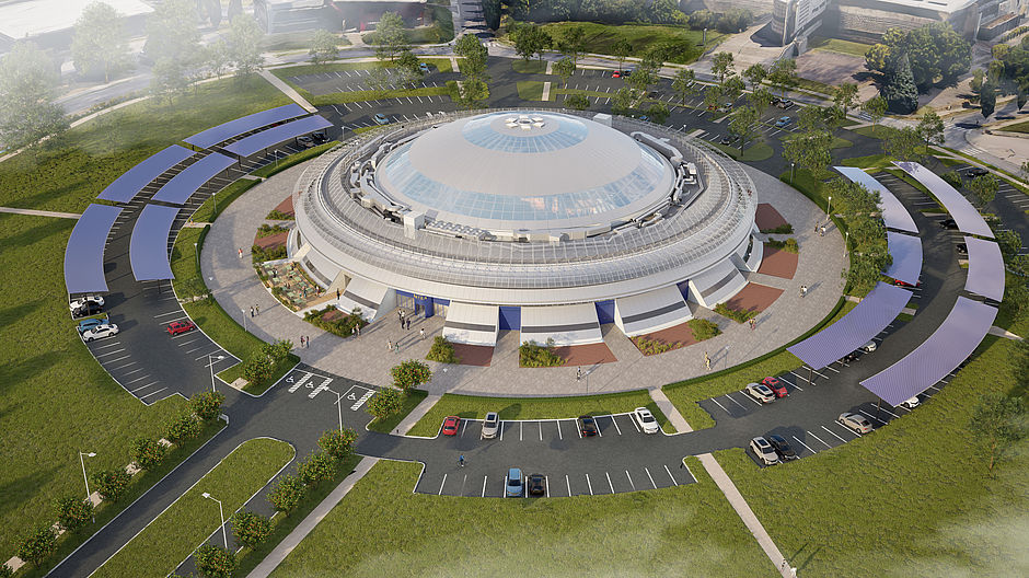 Octobre 2025 Projection vue aerienne Coupole Ester site internet Limoges Métropole - Agrandir l'image (fenêtre modale)