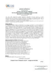 Budget annexe "transports urbains" - budget primitif 2024