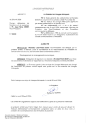 Arrêté portant délégation de fonctions et de signature à M. BOST Jean-Marie, Vice-Président