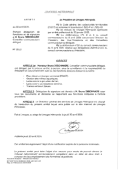 Arrêté portant délégation de fonctions et de signature à M. DEBONNAIRE Bruno, Conseiller communautaire délégué