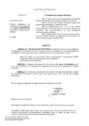 Arrêté portant délégation de fonctions et de signature à M. CHANTEREAU David, Conseiller communautaire délégué