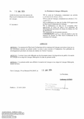 Arrêté de mise à jour des annexes du Plan local d'urbanisme de la commune de Limoges