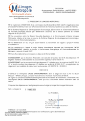 Décision de versement d'une dotation - AAP FILIERES D EXCELLENCE - ENCIS ENVIRONNEMENT