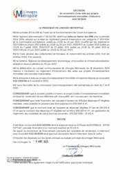 Décision de versement d'une aide aux projets d'investissement immobilier d'industrie à A3D DESIGN