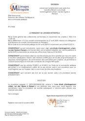 Décision concernant la déclaration sans suite d’un marché afférent à une étude d’aménagement urbain, rue des Vignes à Panazol