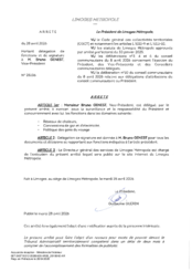 Arrêté portant délégation de fonctions et de signature à M. GENEST Bruno, Vice-Président