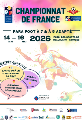 Affiche Championnat de France 2026 para foot Limoges Métropole - Agrandir l'image (fenêtre modale)