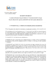 Décision concernant la saisine de Monsieur le Juge des Référés du Tribunal administratif de Limoges - Requête à fins de référé expertise concernant la construction d'une patinoire olympique sportive et ludique