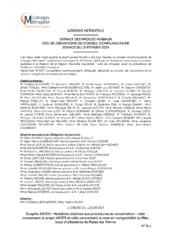 Ecopôle ASTER - Modalités relatives aux procédures de concertation : celle concernant le projet ASTER et celle concernant la mise en compatibilité du Plan local d'urbanisme du Palais sur Vienne