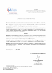 Décision portant sur la mise à disposition du domaine public de la commune de Couzeix à Limoges Métropole pour l'installation d'outils de sensibilisation à la transition hydrique