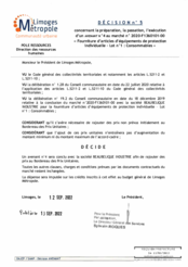 Décision n°5 concernant la préparation, la passation, l'exécution d'un avenant n°4 au marché n°2020-F1360101-00 "Fourniture d'articles d'équipements de protection individuelle - Lot n°1 : Consommables"