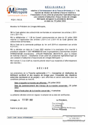 Décision n°3 relative à l'installation d'une unité de production hydroélectrique sur une conduite d'adduction d'eaux brutes de Limoges Métropole abrogeant la précédente décision en date du 19 juillet 2022 
