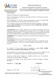 Décision n°2 concernant la préparation, la passation, l'exécution d'un avenant n°1 afférent à une mission de maîtrise d' oeuvre pour la construction d'un bâtiment - cimetière de Couzeix 