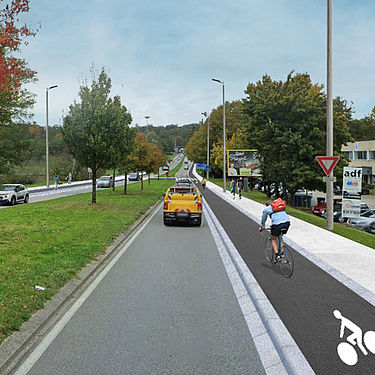 Travaux Aménagement piste cyclable Avenue Louis Armand Limoges. 