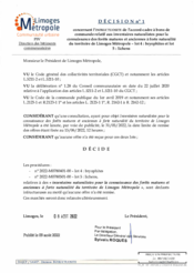 Décision n°1 concernant l'infructuosité de l'accord-cadre à bons de commande relatif aux inventaires naturalistes pour des forêts matures et anciennes à forte naturalité du territoire de Limoges Métropole - lot 4: bryophites et lot 5 : lichens