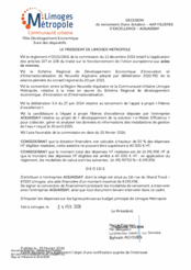 Décision de versement d'une dotation - AAP FILIERES D EXCELLENCE - AQUASSAY