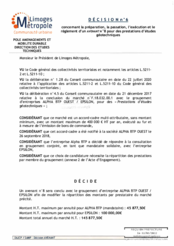 Décision n°6 concernant la préparation, la passation, l'exécution et le règlement d'un avenant n°8 pour des prestations d'études géotechniques 