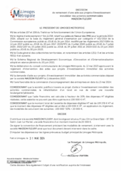 Décision de versement d'une aide aux projets d'investissement immobilier des activités commerciales avec la société MAISON FLEURY