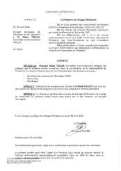 Arrêté portant délégation de fonctions et de signature à M. TOULZA Gilles, Conseiller communautaire délégué