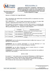 Décision n°3 concernant la préparation, la passation, l'exécution et le règlement d'un avenant n°1 (Lots 2 et 3) et d'un avenant n°2 (Lot 4) à l'opération de création d'un accès piéton et mise en accessibilité PMR du parking Hôtel de ville