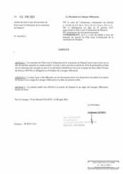 Arrêté de mise à jour des annexes du Plan local d'urbanisme de la commune de Panazol