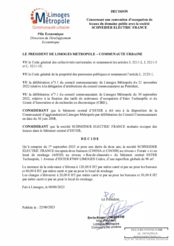 Décision n°1 concernant une convention d'occupation de locaux du domaine public avec la société SCHNEIDER ELECTRIC FRANCE