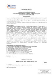 Budget annexe "eau" - budget primitif 2025