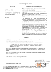 Arrêté portant mise à jour du Plan local d’urbanisme de la commune de Couzeix