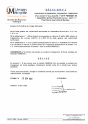 Décision n°3 concernant la préparation, la passation, l'exécution d'un avenant n°2 au marché n°2019-F2150301-00 «Acquisition de fournitures de bureau - Lot n°3 : Fournitures courantes de bureau»