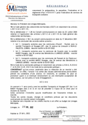 Décision n°1 concernant la préparation, la passation, l'exécution et le règlement d'un avenant n°1 pour l'exécution de services de transports scolaires 