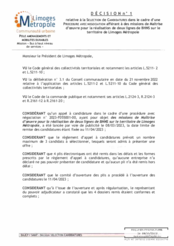 Décision n°1 relative à la sélection de candidatures dans le cadre d'une procédure avec négociation afférant à des missions de Maitrise d'œuvre pour la réalisation de deux lignes de BHNS sur le territoire de Limoges Métropole