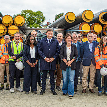 Visite de chantier réseau de chaleur limoges métropole octobre 2025 