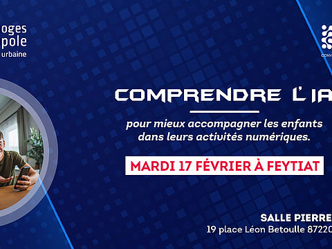 Visuel Conférence Comprendre l'IA à Feytitat le 17 février 2026 
