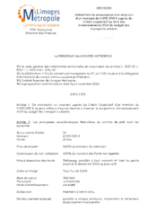 Décision concernant la souscription d'un emprunt d'un montant de 4 000 000 euros auprès du Crédit Coopératif au titre des investissements 2024 du budget des transports urbains