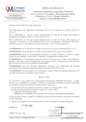 Décision n°2 concernant la préparation, la passation, l'exécution d'un avenant n°2 au marché «Souscription de contrats d'assurances - Lot n°1 : Risques statutaires» Marché n° AOO-2018-056-01-01-47