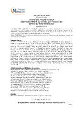 Budget annexe centre de recyclage décision modificative n°3