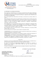 Décision de versement d'une aide à la transformation numérique - FOOD MOOD TOUR