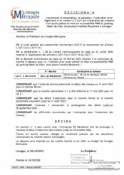 Décision n°4 concernant un avenant n°2 (LOT 2) à l'opération de création d'un accès piéton et mise en accessibilité PMR du parking Hôtel de ville, place Roosevelt