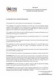 Décision de versement d'une aide aux projets d'investissement immobilier des activités commerciales à la société CEMA