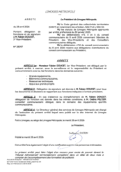 Arrêté portant délégation de fonctions et de signature à M. DOUCET Fabien, 1er Vice-Président