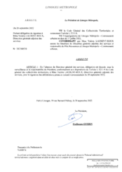 Arrêté portant délégation de signature à Mme Valérie LAURENT-ROUX, Directrice générale adjointe des services