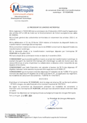 Décision de versement d'une aide à la transformation numérique - 3F PEINTURE